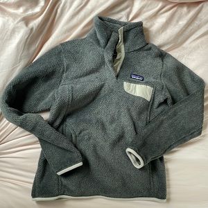 Patagonia re-tool snap fleece pullover.small. Perfect condition. Feather gray